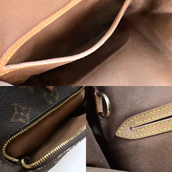 LOUIS VUITTON Montsouris MM Backpack Bag Monogram Leather Brown main image 7